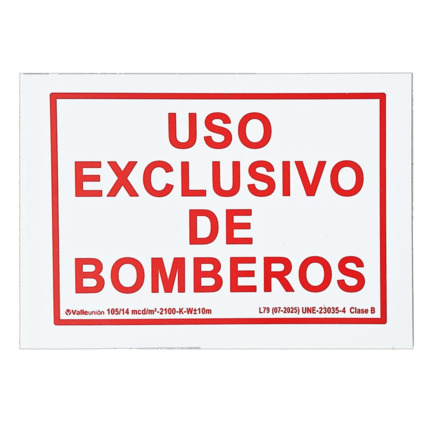 Comprar BYSECUR P-195 Cartel de Señalización Uso Exclusivo bomberos