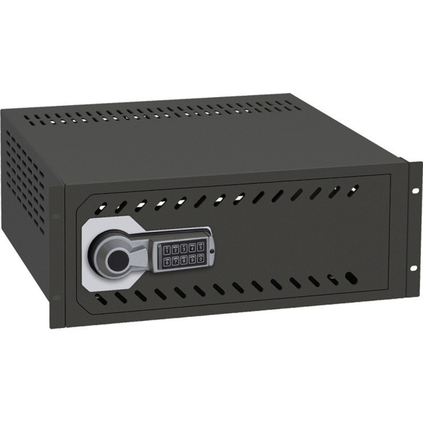 BYSECUR VR190E Caja fuerte especial para videograbador con cerradura electrónica para rack 19"