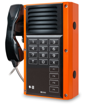 Comprar (C-EE7504DDCSH) COMMEND ESTACION INDUSTRIAL CON TECLADO COMPLETO, 4 BOTONES DE FUNCION, ALTAVOZ INTEGRADO Y AURICULAR ALIMENTADO A 24V