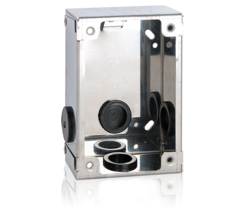 (C-GUEF962) COMMEND CARCASA BÁSICA PARA MONTAJE EN SUPERFICIE Y EMPOTRADO CON ADAPTADOR RJ45 PARA SERIES EF 962A, ACERO LAMINADO