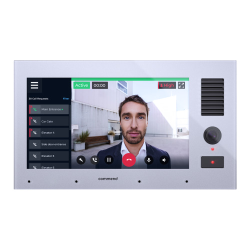 (C-ID8-TDCM) COMMEND PUESTO DE CONTROL INTERFONO SIP CON PANTALLA TÁCTIL 8" ALTAVOZ Y CÁMARA