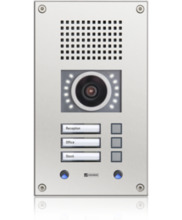 (C-WS303VCM) COMMEND VANDAL RESISTANT WALLMOUNT STATION WITH THREE CALL BUTTONS AND INTEGRATED CAMERA