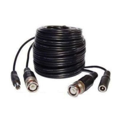 Cable coaxial para cámaras de seguridad vídeo y alimentación, 20 m