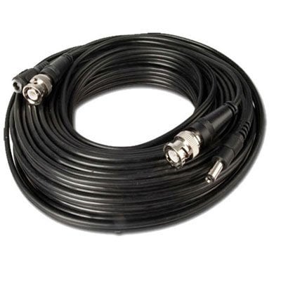 Cable coaxial para cámaras de seguridad vídeo y alimentación, 30 m