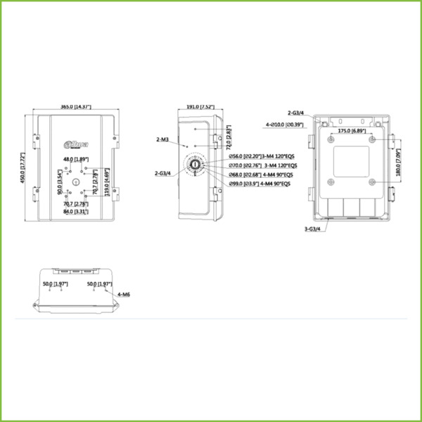 Caja de conexiones IP66 IK10 preparada para cámaras y accesorios DAHUA (2)