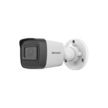 Cámara IP HiWatchT de HIKVISION®. 2MP@25/30ips, H.265+. ICR, 0,01 lux, Smart IR 30m. Óptica fija de 2,8 mm. WDR digital. RJ45, I