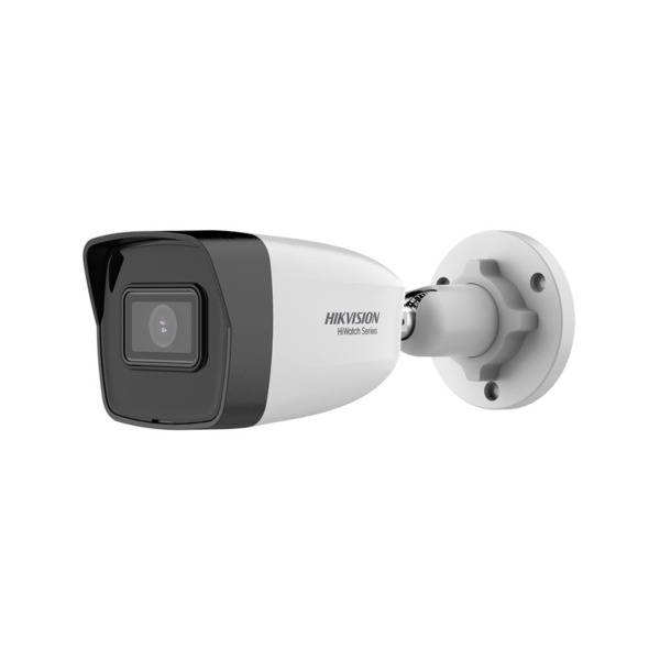 Cámara IP HiWatchT de HIKVISION®. 2MP@25/30ips, H.265+/H.265. ICR, 0,01 lux, Smart IR 30m. Óptica fija de 2,8 mm. WDR digital. D