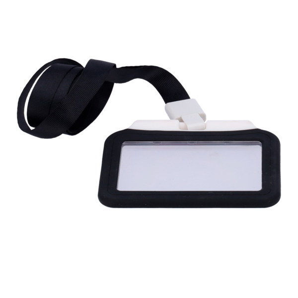 CARDCUBE CARD-HOLDER-H-BLACK Porta-tarjetas - Disposición Horizontal - Láminas de plástico protectoras - Fabricado en silicona -