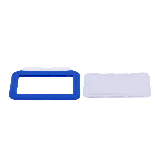 CARDCUBE CARD-HOLDER-H-BLUE Porta-tarjetas - Disposición Horizontal - Láminas de plástico protectoras - Fabricado en silicona - (1)