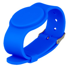 CARDCUBE MF-BAND-ADJ-B Pulsera de proximidad - ID por radiofrecuencia - MF pasivo | Color azul - Alta frecuencia 13.56 MHz - Cor