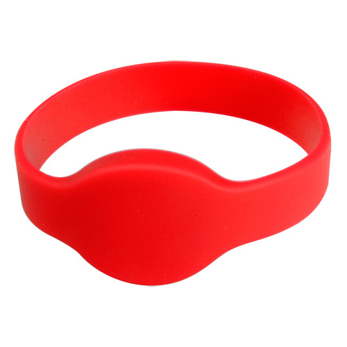 CARDCUBE MF-BAND-R Pulsera de proximidad - ID por radiofrecuencia - MF pasivo | Color rojo - Alta frecuencia 13.56 MHz - Diámetr