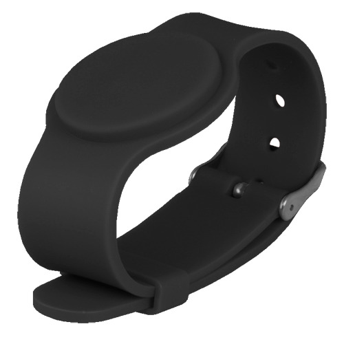 CARDCUBE RFID-BAND-ADJ-BK Pulsera de proximidad - ID por radiofrecuencia - EM pasivo | Color negro - Baja frecuencia 125 kHz - C