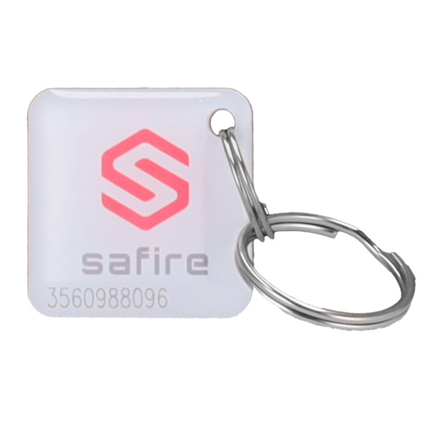 CARDCUBE SF-TAG-MF-EPOXY-SQ Llavero TAG de proximidad numerado - ID por radiofrecuencia - MF pasivo | Resina epoxi brillante - A