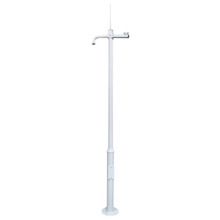 Casmar CSM-POLE-4.5-3PCS Báculo estándar desmontable de 4,5m de altura en acero galvanizado IP65, color blanco con soporte a cám