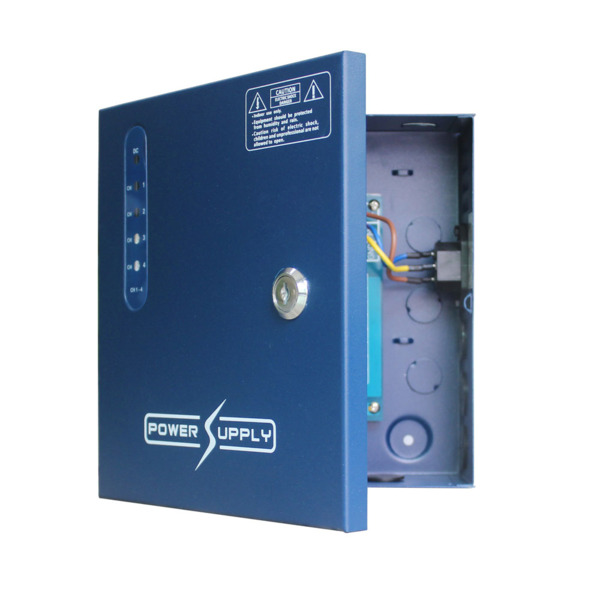 CCTV Direct CTD-622N CTD-622N Fuente de alimentación en caja metálica de 4 salidas 12V /5A totales. Protección individual por fu