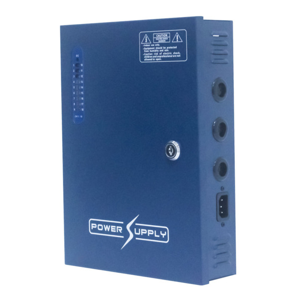 CCTV Direct CTD-625N CTD-625N Fuente de alimentación en caja metálica de 18 salidas 12V /20A totales. Protección individual por