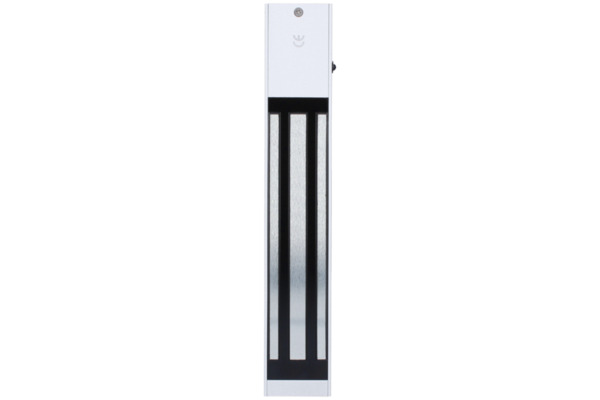 CDVI C3S11 Electroimán de superficie monitorizado, retención hasta 300 kg, 12/24 V DC, bajo consumo, con placa y LED integrado.
