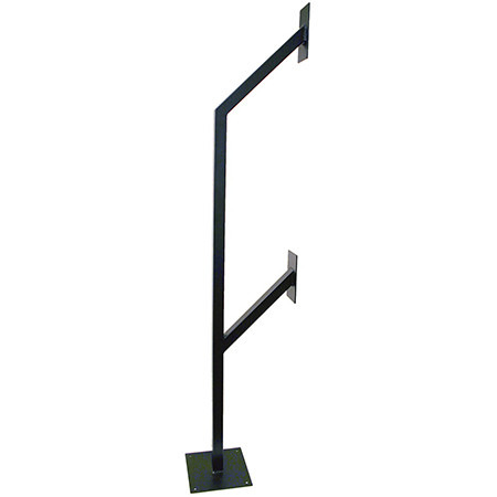 CDVI GNP-2CL Poste dual de acero para coche y camión. Alturas: 1 m y 2,1 m. Sección 50×50 mm. Peso: 16,3 kg.