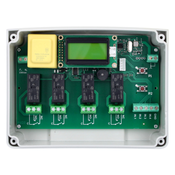 CDVI SEL2641R433-XPL4V Receptor RF 433MHz de 4 relés con display LCD - 100 transmisores