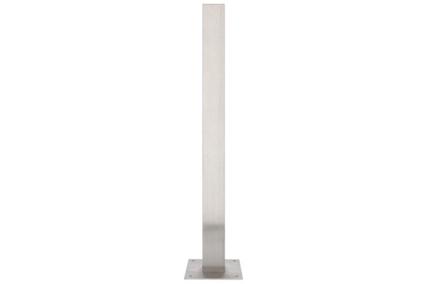 CDVI SSP-DDA-CAR Poste inox altura coche 1,2 m. Base 100×100 mm. Cumple normativa DDA para accesibilidad. Peso aprox: 8 kg.