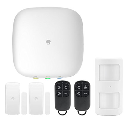 Comprar CHUANGO H4PLUS Sistema de alarma y Smart Home - Panel con módulo Wifi y GSM / GPRS - Envío de notificaciones push y llamada - 1 Detector PIR volumétrico - 2 contactos magnéticos puerta/ventana - 2 mandos control remoto