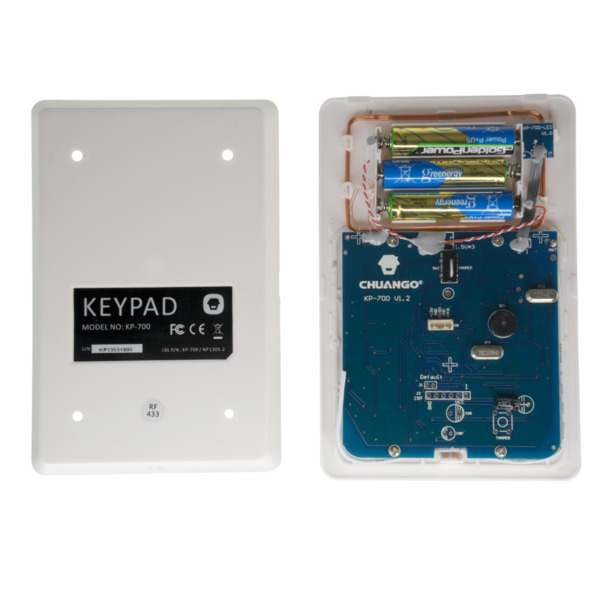 CHUANGO KP-700 Teclado independiente - Inalámbrico - Antena interna - Permite armado/desarmado - Compatible con llaveros de prox (3)