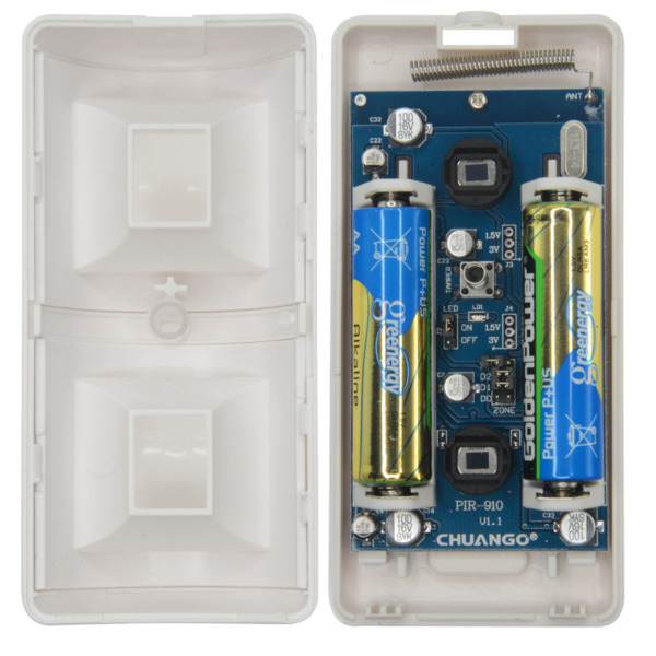 CHUANGO PIR-910 Detector PIR anti mascotas - Inalámbrico - Antena interna - Indicador LED de baja bateria - Rango de detección 8 (5)