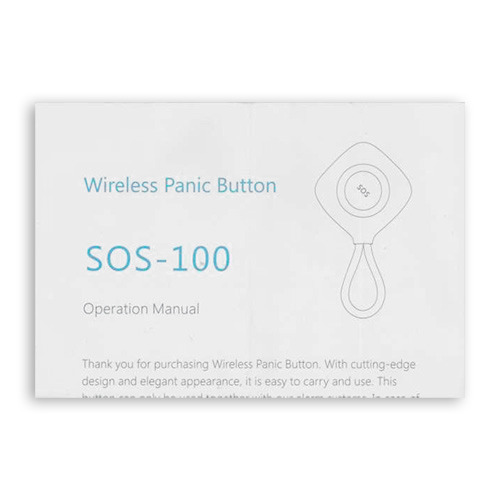 CHUANGO SOS-100 Botón de SOS (pánico) - Inalámbrico - Ligero y con colgante - Activa el panel de alarma - Panel armado o desarma (1)