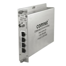 Comnet CLFE4EOC Four Channel Ethernet over Coax with IEEE 802.3af 15.4W Pass-Through PoE, 10/100Mbps, Industrial, Local/Remote C