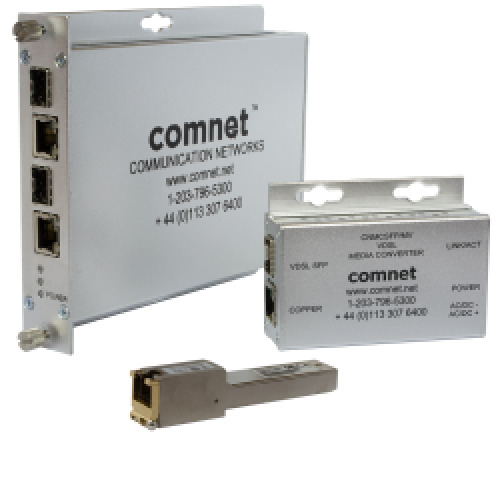 Comnet CNMCSFP/MV Conversor de medios, 10/100/1000 a VDSL2 (par trenzado) vía SFP-VDSL[A/B]