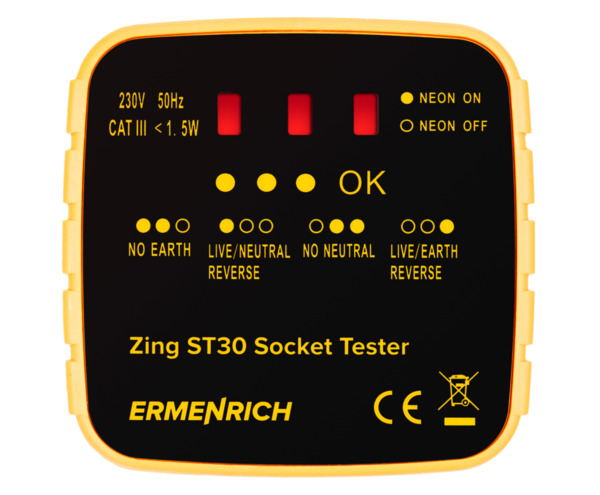 Comprobador de enchufes Ermenrich Zing ST30 (2)