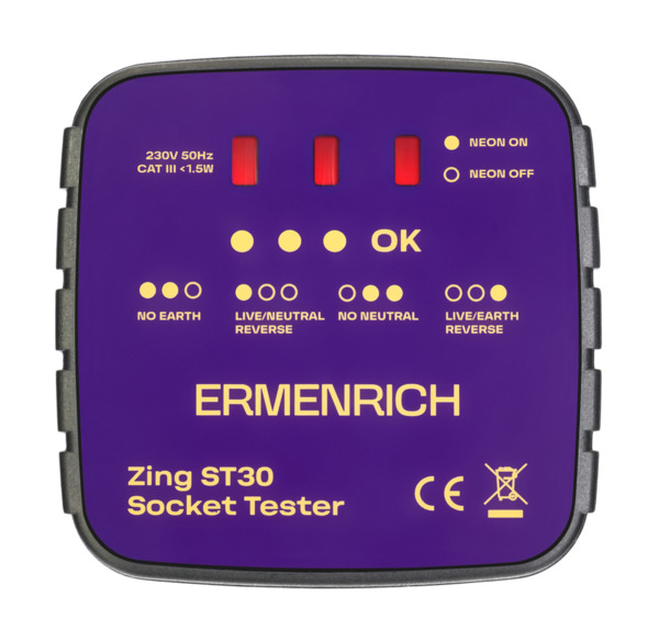 Comprobador de enchufes Ermenrich Zing ST30 (2)