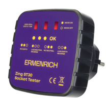 Comprobador de enchufes Ermenrich Zing ST30