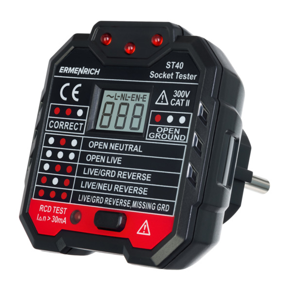 Comprobador de enchufes Ermenrich Zing ST40 (1)