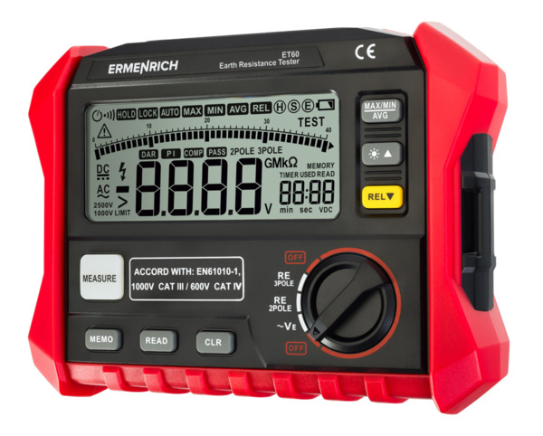 Comprobador de resistencia de tierra Ermenrich Ping ET60 (1)