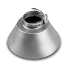 Cono colector y protector de intemperie en acero inoxidable para detectores de gas de tipo 2