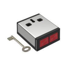 CQR CQR-4 PADP3/SS/BK Pulsador antiatraco con enclavamiento mediante doble botón seleccionable como NC o NA. Desenclavamiento po