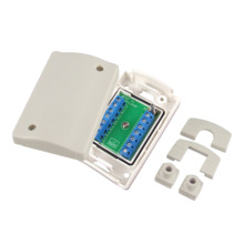 CQR CQR-5 JB757/WH Caja de empalmes con regleta de 12 terminales. Incorpora tamper de caja mediante micro interruptor. Incluye a