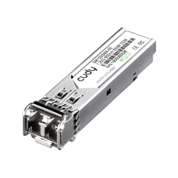 Cudy CUDY-27 SM100GMA-05 MÃ³dulo SFP/SFP 1,25Gbps. 850nm, VCSEL, MM, 0,5km, 7,5dB. Carcasa metÃ¡lica. Cumple con RoHS y no conti