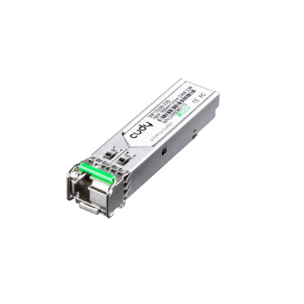 Comprar Cudy CUDY-32 SM100SB-20B Módulo SFP Bidireccional 155Mbps. 1550nm/1310nm FP 20km, 12dB. Interfaz de entrada/salida de datos compatible con LVPECL. Carcasa metálica. Baja EMI y excelente protección ESD. Cumple con RoHS