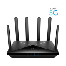 Cudy CUDY-36 P5 Router Wi-Fi 5G NR SA/NSA. WiFi 6 AX3000 de doble banda. Chipset Qualcomm en el interior. Doble ranura Nano SIM