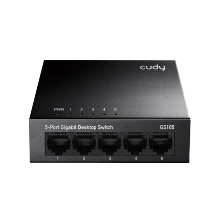 Comprar Cudy CUDY-40 GS105 Switch de sobremesa Cudy. 5 puertos RJ45 Gigabit auto negociados. Admite autoaprendizaje y autoenvejecimiento de direcciones MAC. La arquitectura de conmutación sin bloqueo permite el reenvío y filtrado de paquetes a velocidad