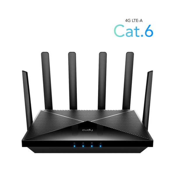 Cudy CUDY-42 LT700 Router Cudy 4G LTE Cat6 interior. WiFi de doble banda AC1200 de alta velocidad (300 Gbps). 4G más rápido con