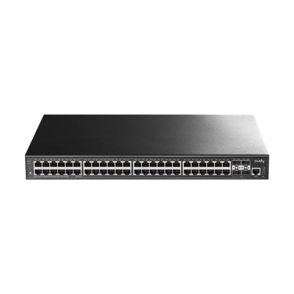 Cudy CUDY-53 GS5048S4 Switch Gigabit gestionable L3 Cudy. 48 puertos Ethernet Gigabit. 4 ranuras SFP+ Ten-Gigabit. 1 puerto cons