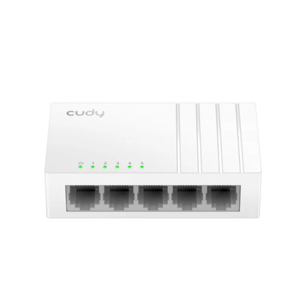 Comprar Cudy CUDY-78 FS105D V3 Switch Cudy de 5 puertos Ethernet 10/100 Mbps. Búfer de paquetes de 448 Kbit. Arquitectura de conmutación sin bloqueo. Eficiencia energética. Montaje en sobremesa y pared