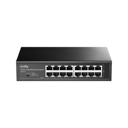 Comprar Cudy CUDY-81 FS1016 Switch de sobremesa Cudy. 16 puertos RJ45 Fast Ethernet auto negociados. Auto MDI/MDIX. Admite autoaprendizaje y autoenvejecimiento de direcciones MAC. Admite control de flujo IEEE802.3x para el modo full-duplex y backpressure