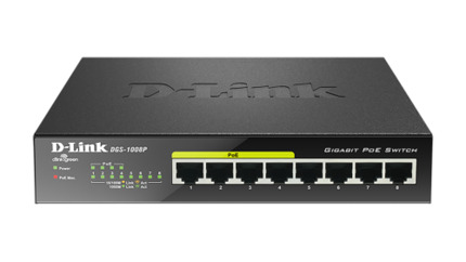 Comprar DGS-1008P Switch PoE de 8 puertos de cobre 10/100/1000 (4 puertos PoE). PoE 68W máx. (consultar tabla). Sin gestión.