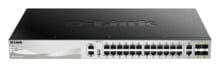 D-Link DGS-3130-30PS-E Switch PoE+ de 24 puertos de cobre 10/100/1000 + 2 puertos de cobre10G + 4 puertos SFP+ 10G. PoE 370W (74