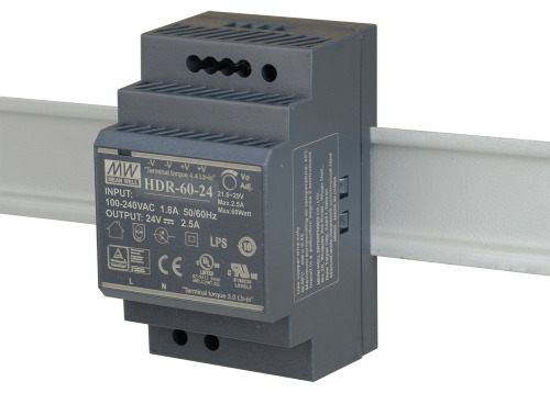 D-Link DIS-H60-24 Fuente de Alimentación para Rail DIN, 24 Vdc / 60W. -30º +70ºC. Compatible con DIS-100G y DIS-300G.