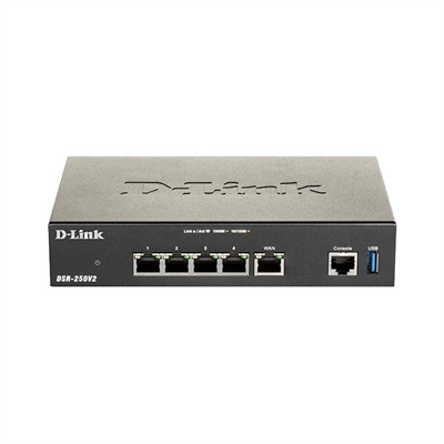 D-Link DSR-250v2 VPN Router 1xGbE WAN 3xGbE